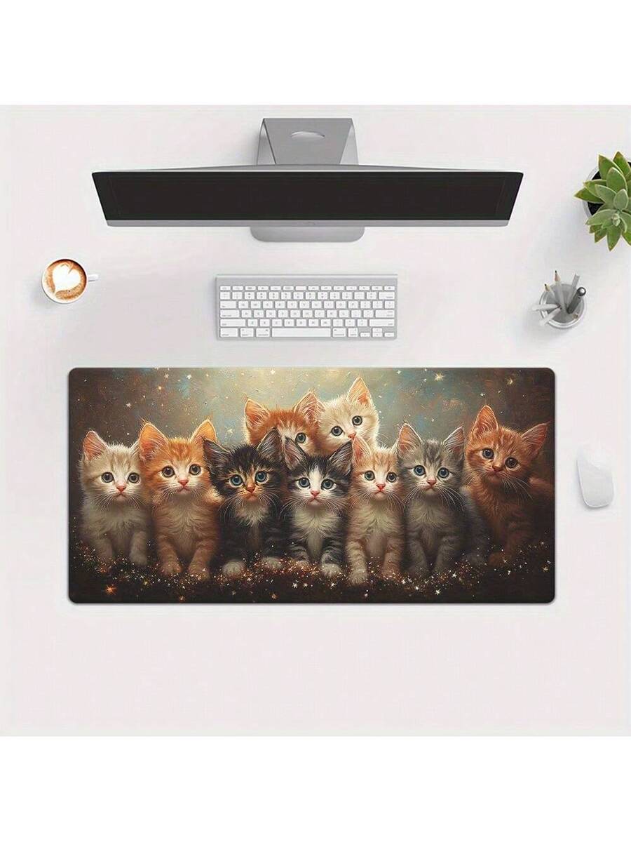 Desk Setup Pc And Laptop - Alas Mouse Gaming Kitten Lucu, Alas