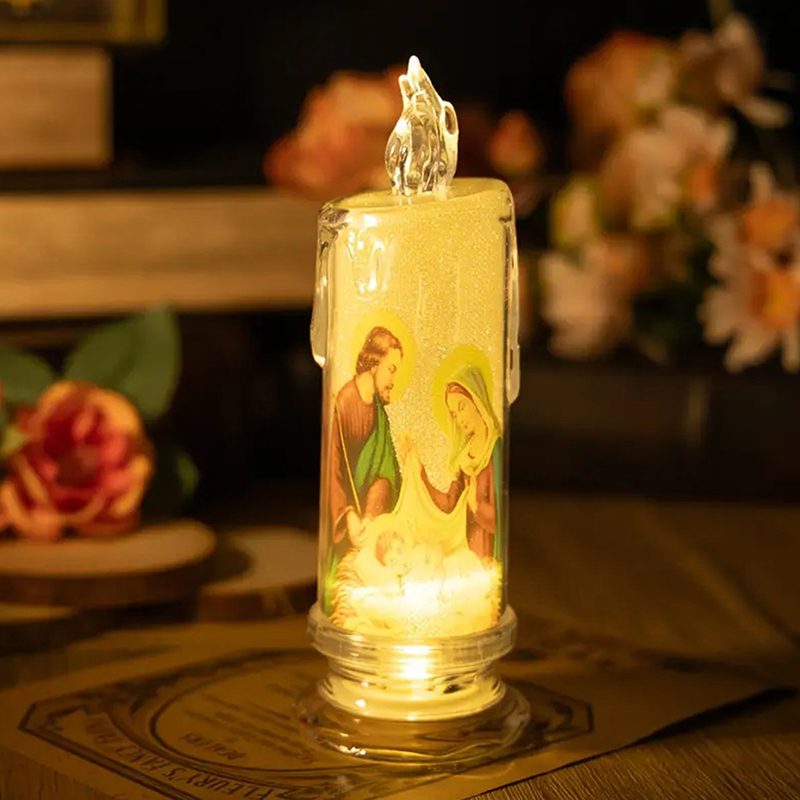 Desk Setup Lamp - Lampu Lilin LED Yesus Kristus Perawan