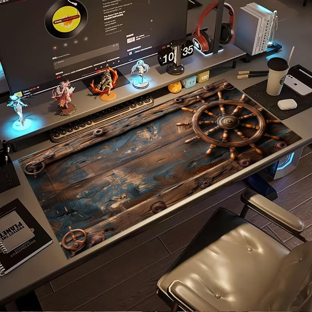 Desk Setup Pc And Laptop - Alas Mouse Gaming Besar Motif Kapal