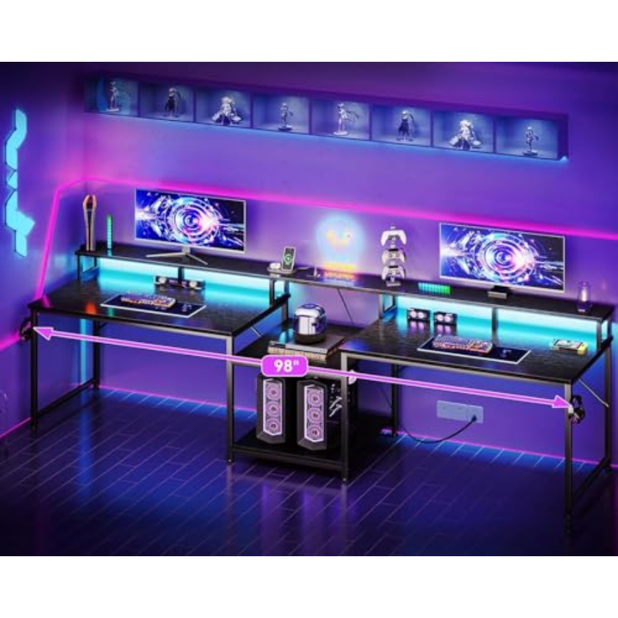 Meja gaming untuk 2 orang, pan - Desk Setup L Shaped ulasan dan harga