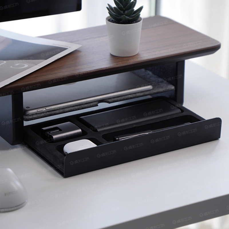 Rak Monitor dengan Laci Penyim - Setup Desk Monitor ulasan dan harga