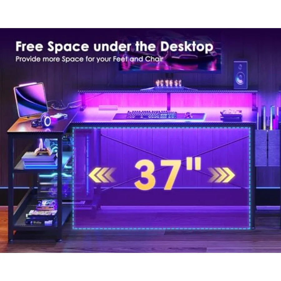Meja Gaming Berbentuk L dengan - Desk Setup L Shaped ulasan dan harga