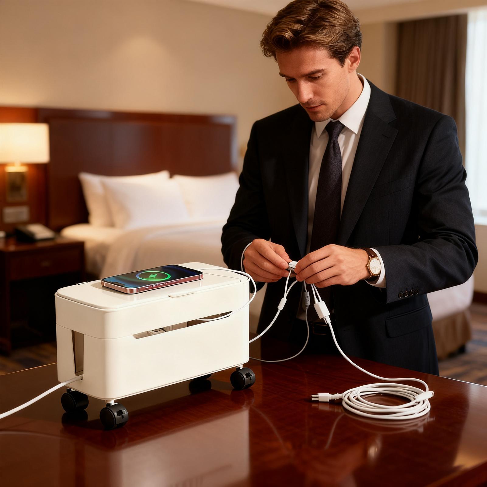 Kotak Manajemen Kabel Penyimpa - Desk Setup With Tv ulasan dan harga