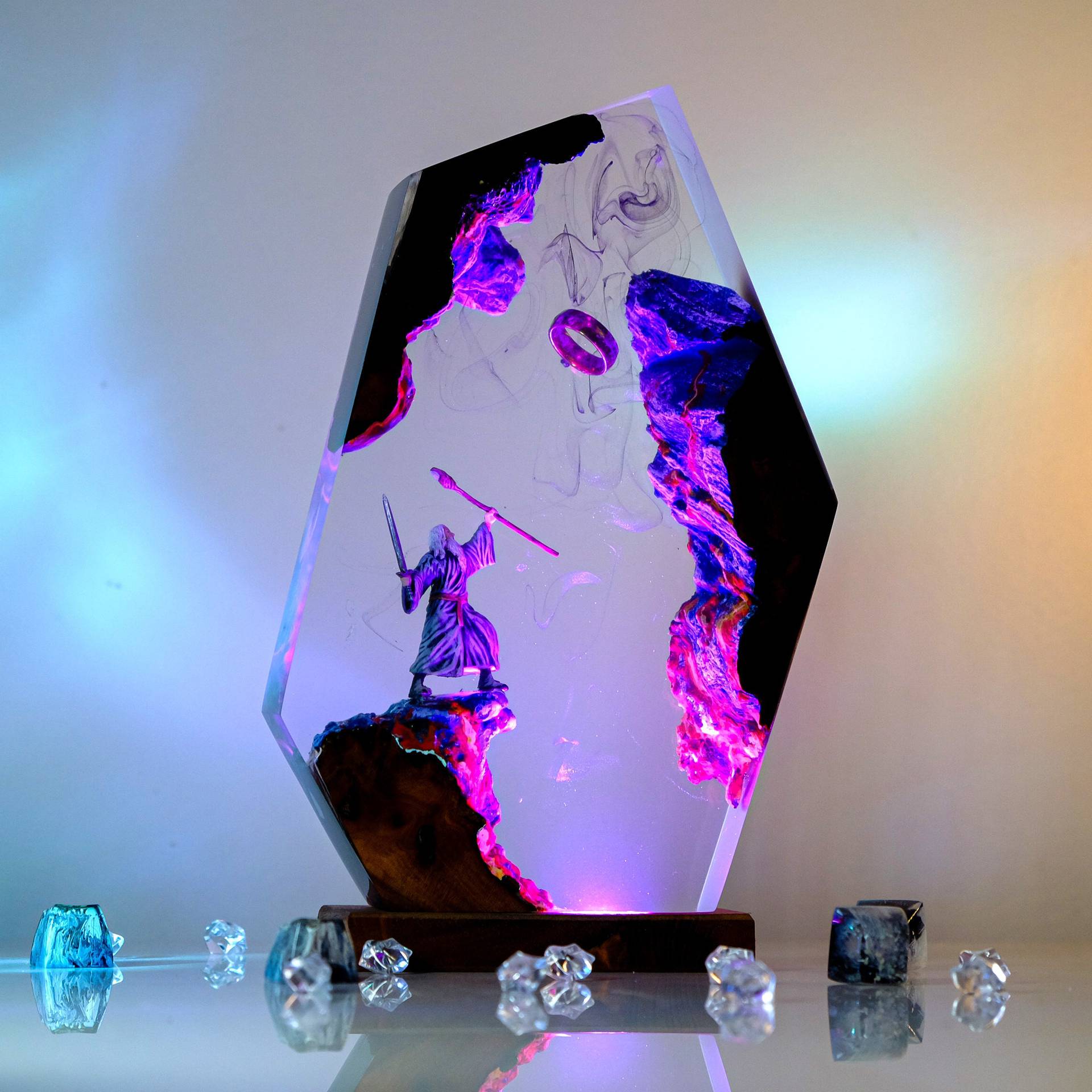 Lampu Resin Figur Adegan Film  - Desk Setup Lamp ulasan dan harga