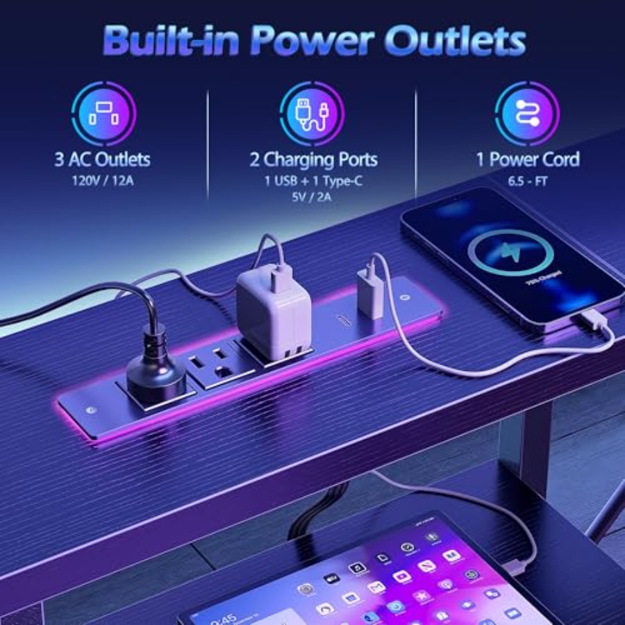 Meja Gaming Bentuk L 49 Inci d - Desk Setup L Shaped ulasan dan harga