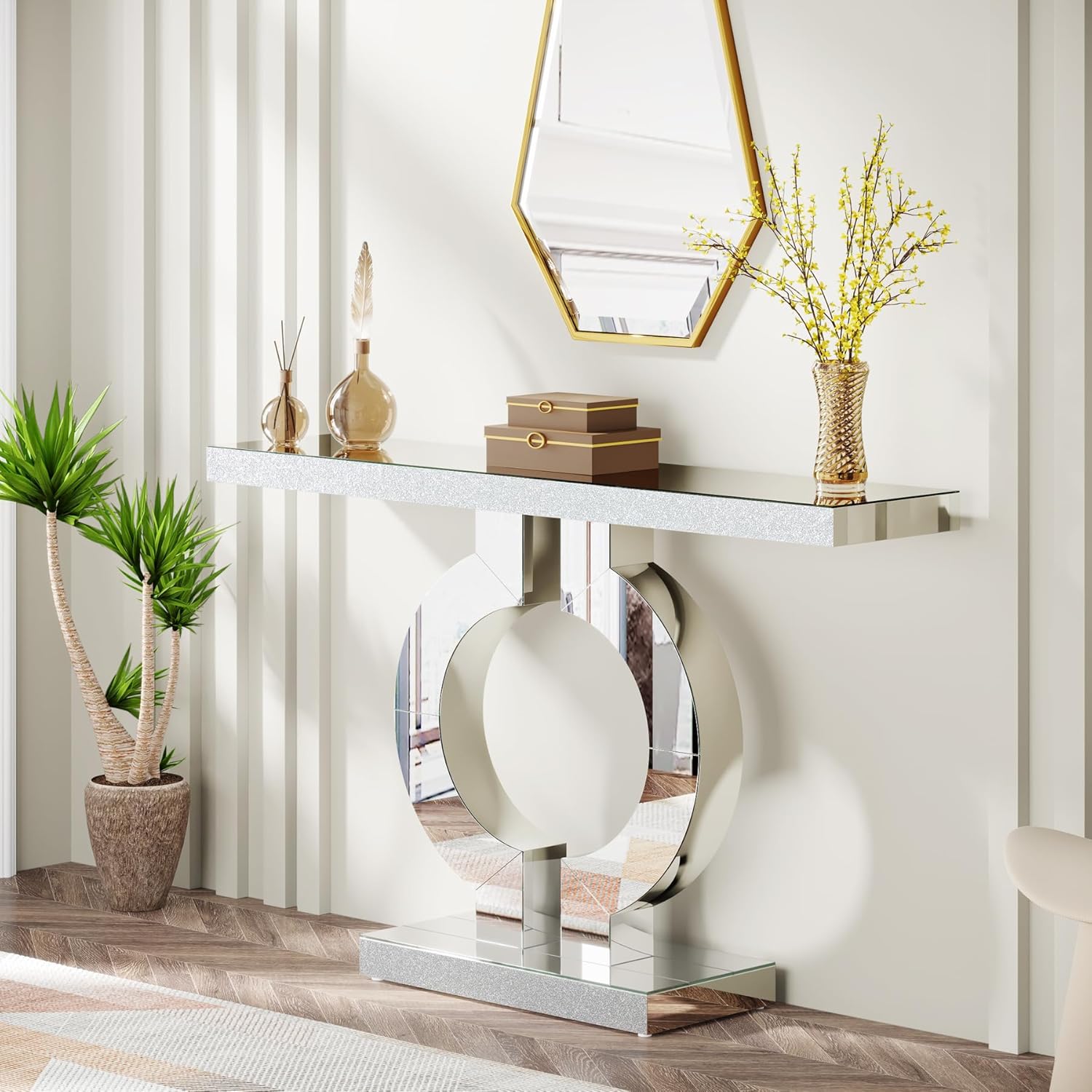 Tribesigns Meja Konsol Cermin  - Desk Setup Minimalist ulasan dan harga
