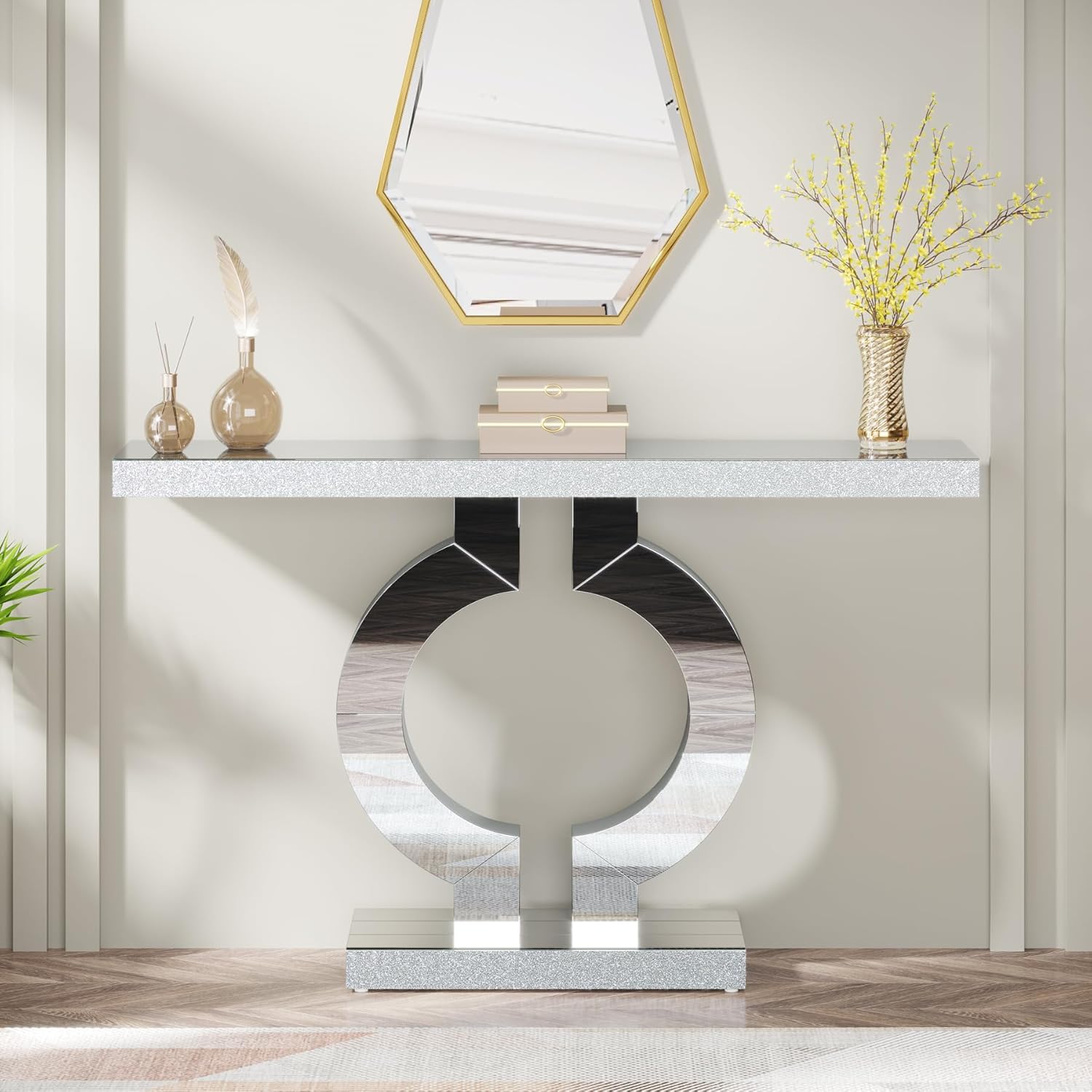 Tribesigns Meja Konsol Cermin  - Desk Setup Minimalist ulasan dan harga