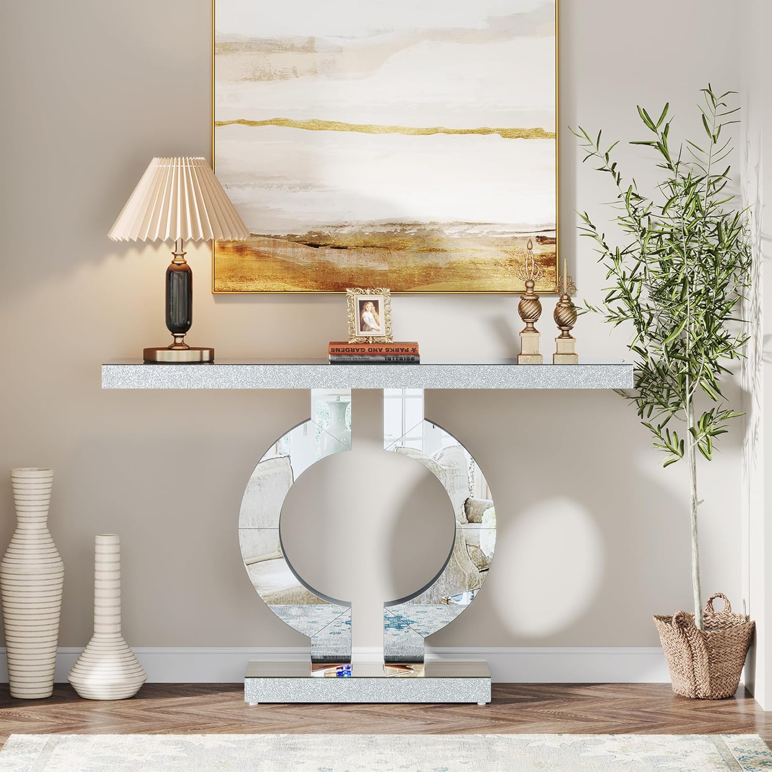 Tribesigns Meja Konsol Cermin  - Desk Setup Minimalist ulasan dan harga