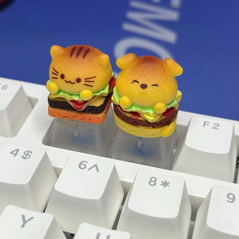 Keycap bergambar kucing burger - Desk Setup With Tv ulasan dan harga