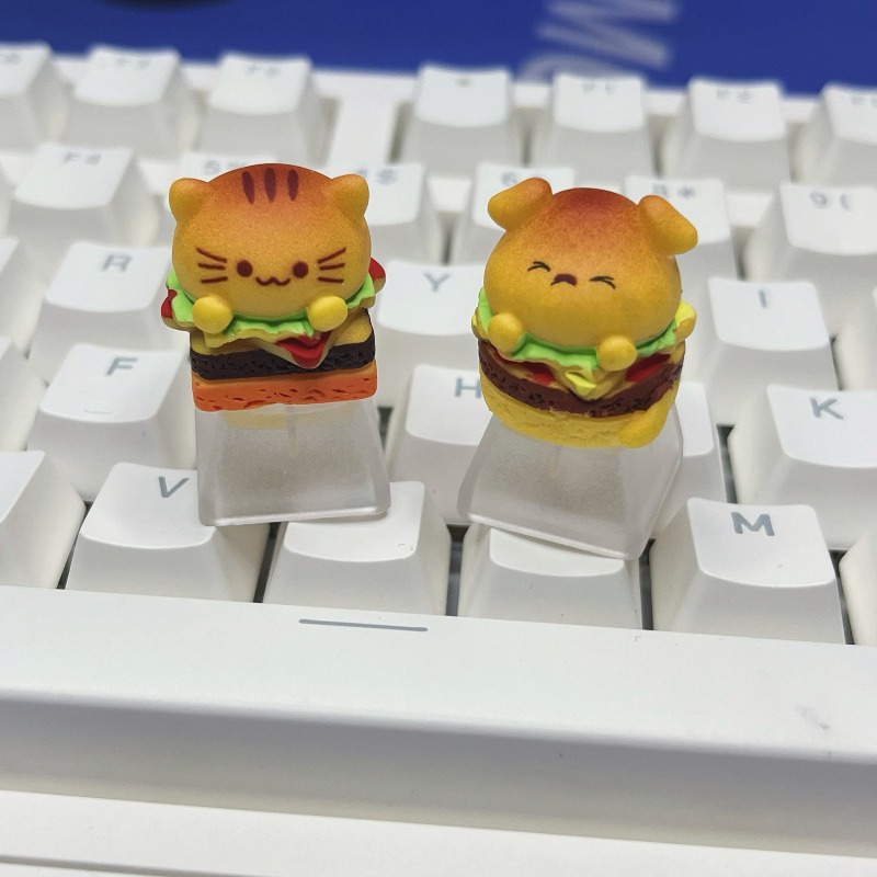 Keycap bergambar kucing burger - Desk Setup With Tv ulasan dan harga