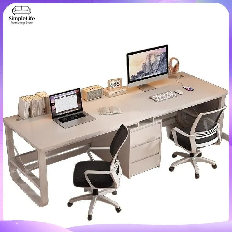 Meja Komputer Ganda untuk Peng - Desk Setup L Shaped ulasan dan harga