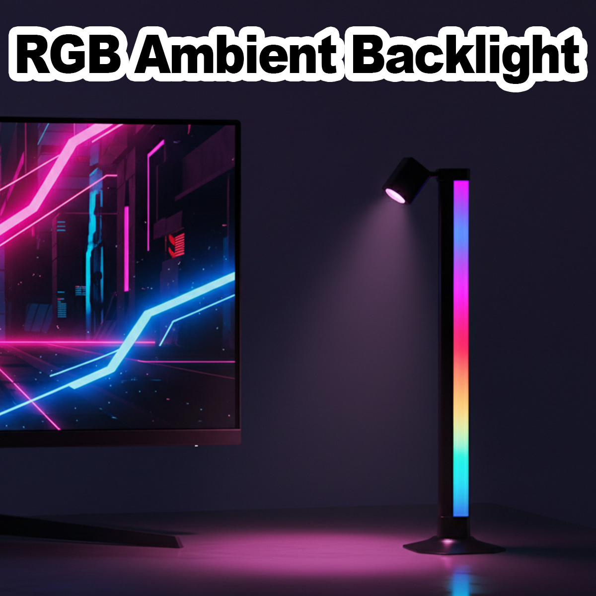 Lampu LED RGB Smart Light Bar  - Desk Setup With Tv ulasan dan harga