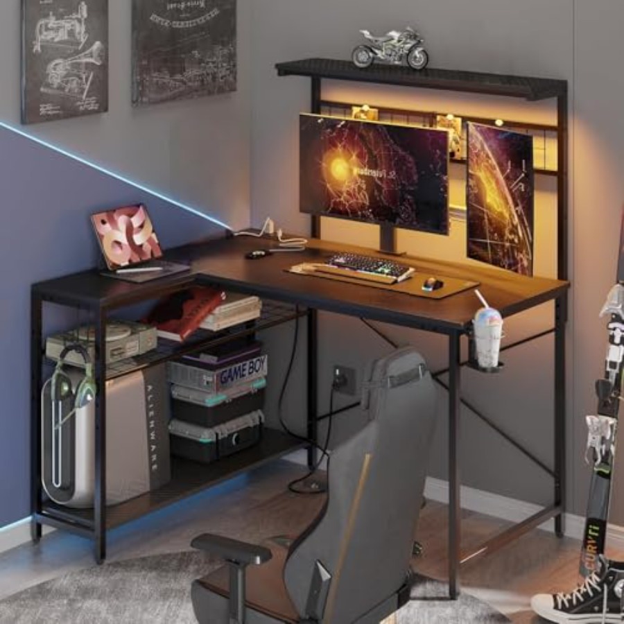 Meja Gaming 42 L dengan Stop K - Desk Setup L Shaped ulasan dan harga
