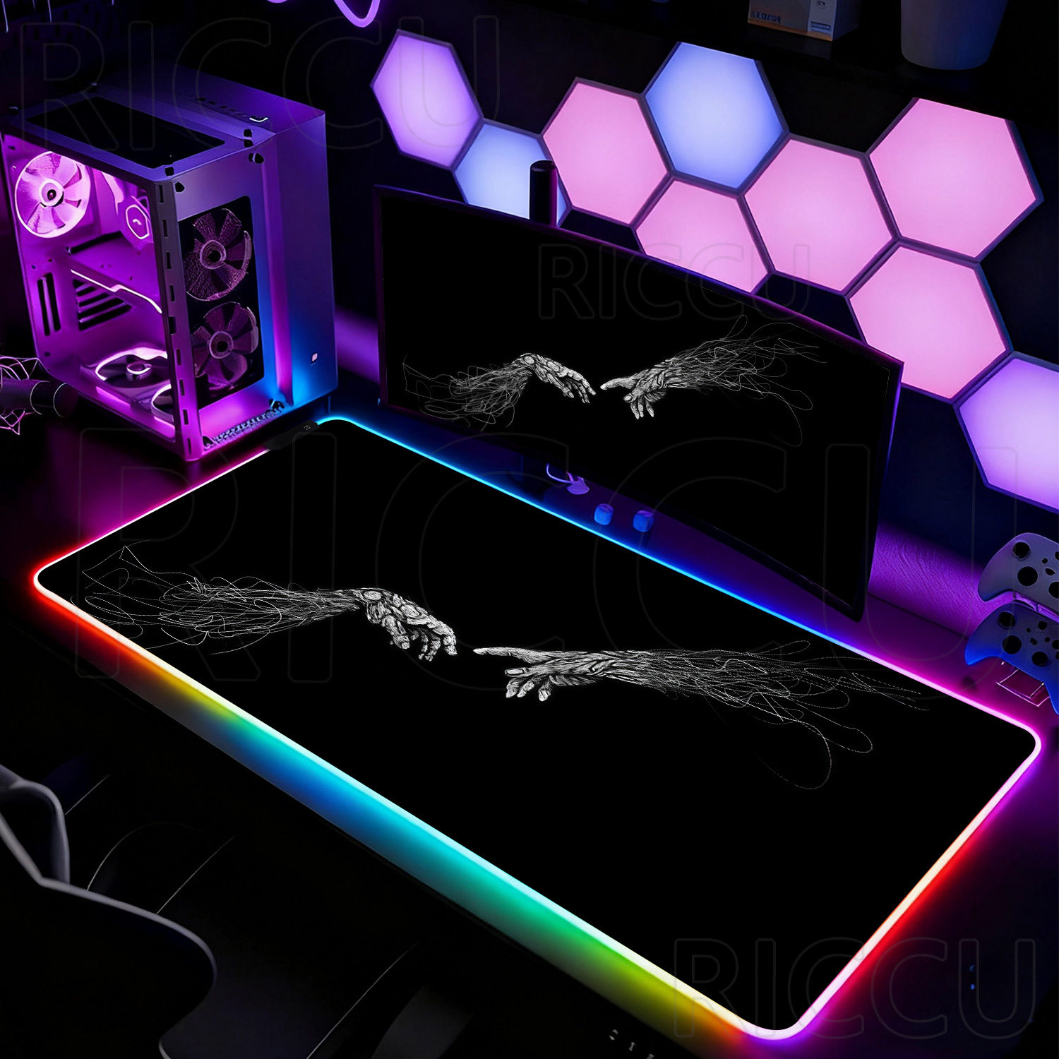 Alas Mouse RGB XXL HD Besar Hi - Desk Setup Pc And Laptop ulasan dan harga